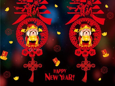 Decal dán kính trang trí Tết loại không keo HL-SD18